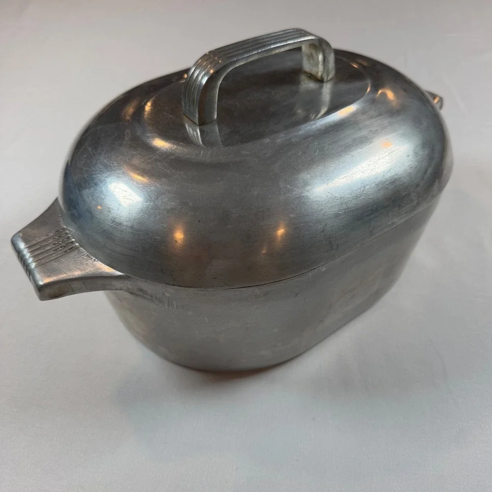Wagner Ware Sidney 0 Magnalite Roasterette 4263 Vtg Aluminum Oval Roaster w/ Lid